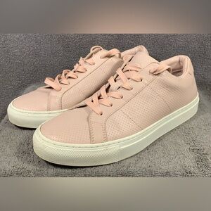 GREATS Brooklyn The Royale Women's US 9 Leather Perforated Sneakers Pink Italy
